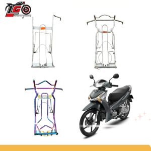 Baga giữa inox titan Future 125 2018 - 2025 Baga xe máy Future, Hàng Chất, INOX 304 Dày Dặn
