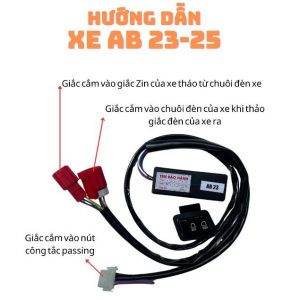 Bộ Tắt/ Mở Đèn xe máy & Auto Passing Lead, Airblade 20-26, SHi 20-26, SHmode, Scoopy 2025, Future, Vario, Scoopy, Stylo