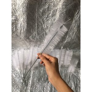 Chổi cọ rửa xe máy xe đạp, rửa chai lọ - màu trắng