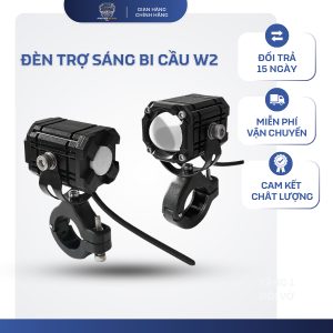Đèn Bi Cầu Mini W2 Trợ Sáng 4 Chế Độ Auto Passing 1 Đèn Ánh Sáng Mạnh Dễ Lắp Bền Ổn Định, Đèn Led Giúp Mở Rộng Tầm Nhìn