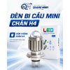 Đèn bi cầu mini H4 siêu sáng 10.000LM, đèn pha LED chống chói chân H4 cắm thẳng cho xe máy