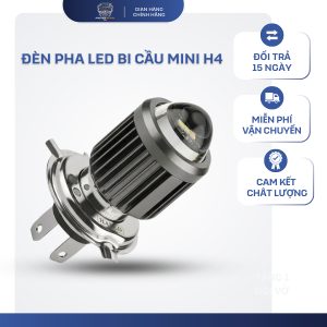 Đèn led bi cầu mini h4 xe máy ô tô, ánh sáng mạnh, dễ lắp, tiết kiệm điện