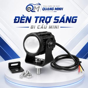 Đèn trợ sáng bi cầu mini xe máy 2 màu pha cos led sương mù tăng tầm nhìn đi đêm
