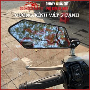 Gương/ Kính Chiếu Hậu Vát 5 Cạnh Xe Máy - Xuyên Việt