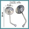 Gương chiếu hậu tròn cao cấp, gương xe máy tròn đẹp, phủ inox, chân 8,10 li, gương xe sh, xe điện, xe cup, vespa, vision
