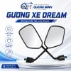 Gương chiếu hậu xe máy Dream lắp như zin, kính chiếu hậu xe máy chân gương 10mm
