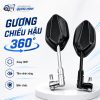 Gương chiếu hậu xe máy mẫu AB xoay 360 độ, dễ lắp cho Sirius Dream Wave Vario Vision Lead