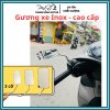 Gương xe máy chữ nhật Inox - Hàng xịn - Cao Cấp - Gương chiếu hậu xe máy