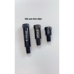 Ốc nối kính chân 10li lỗ 10li ren thuận màu đen sắt sơn tĩnh điện, ốc đôn chân kiếng 10li thuận nhôm