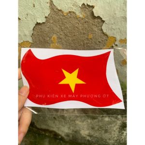 Tem dán xe máy hình lá cờ đỏ sao vàng - Sticker dán các vị trí xe siêu đẹp