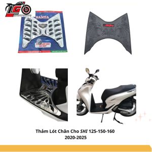Thảm Lót Chân SH/ Thảm để chân SH 125i/160i đời xe năm 2020-2025- Chất liệu carbon, Xi, inox. cao su