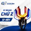 Xi nhan chữ z 48v 12v chạy Audi, led đuôi nhiều màu lắp xe điện xe máy, giá 1 đôi
