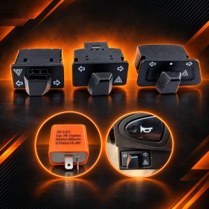 Alternative view of Công Tắc Xi Nhan Tích Hợp Haza Xe Máy, Kèm Rơ Le Chỉnh Nháy Nhanh Chậm, Phụ Kiện Xe Máy Dễ Sử Dụng, Lắp Đặt