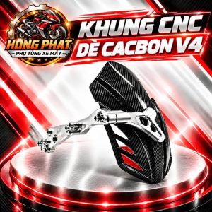Dè Nối Chắn Bùn Xe Máy V2 Carbon, Miếng Chống Văng Bùn Nước Dễ Lắp, Kiểu Dáng Thể Thao