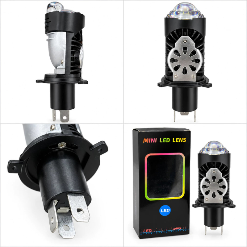 Đèn Pha LED Bi Cầu L10 2 Màu Cho Xe Máy, Siêu Sáng, Phá Sương, Ánh Sáng 3 Chế Độ - Ảnh 2