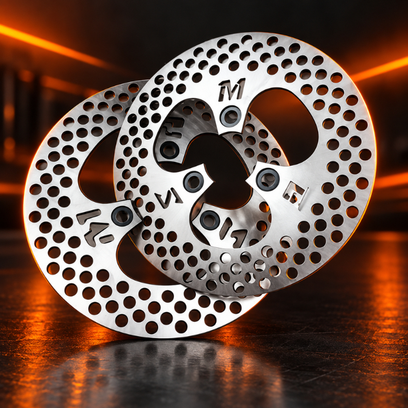 Đĩa Phanh 220mm Cho Xe Điện Phay CNC Tản Nhiệt Nhanh, Phanh Bám Tốt Kèm Ốc Gắn Nhiều Dòng Xe - Ảnh 8
