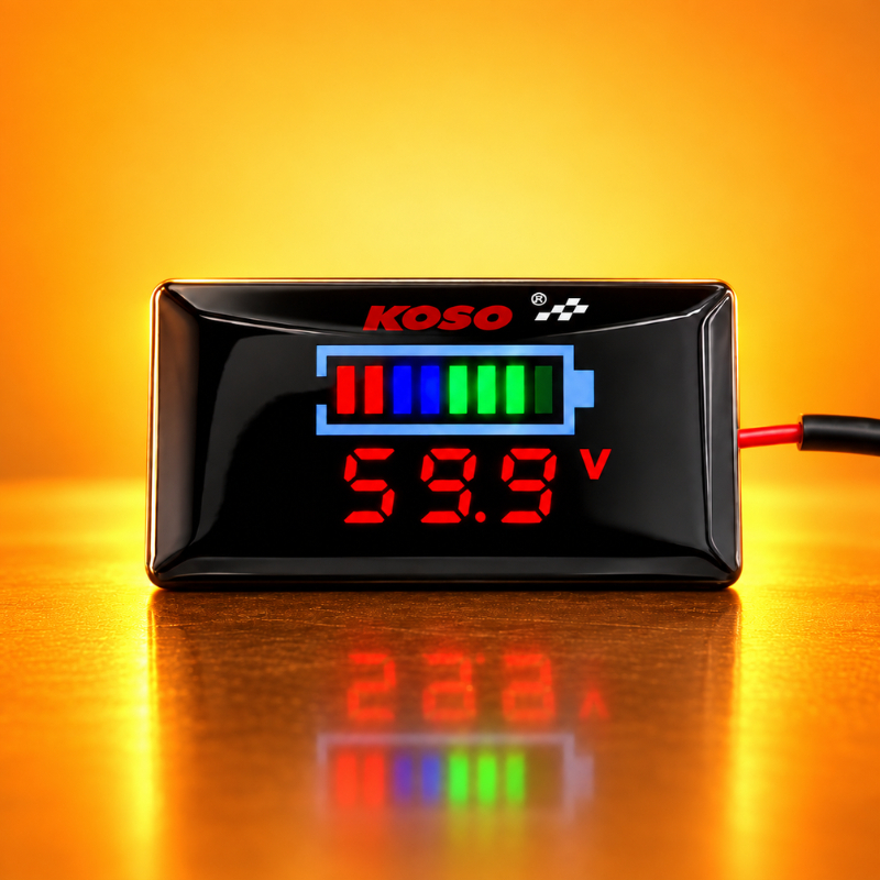 Đồng Hồ Báo Volt Koso v2 7-100v Kèm Pat Gắn Hiển Thị Thông Số Chính Xác, Dễ Lắp, Chống Nước IP67 - Ảnh 3