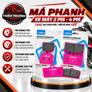 Má Phanh Xe Máy 2 Pis 4 Pis, Bố Thắng Cho Heo Brembo Adelin Frando Anchor, Chịu Nhiệt Bám Tốt
