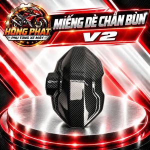 Miếng Nối Dè Chắn Bùn Xe Máy V2 Vân Carbon, Chống Văng Bùn Nước, Nhiều Màu Dễ Lắp