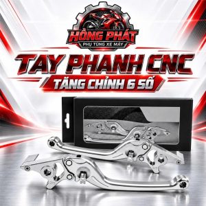 Tay Phanh CNC Tăng Chỉnh 6 Số Gắn Xe Máy Xe Điện Độ Bền Cao Bán Lẻ Trái/Phải và 1 Cặp, Lẻ Lục Giác, Tiện Dụng Dễ Lắp Đặt