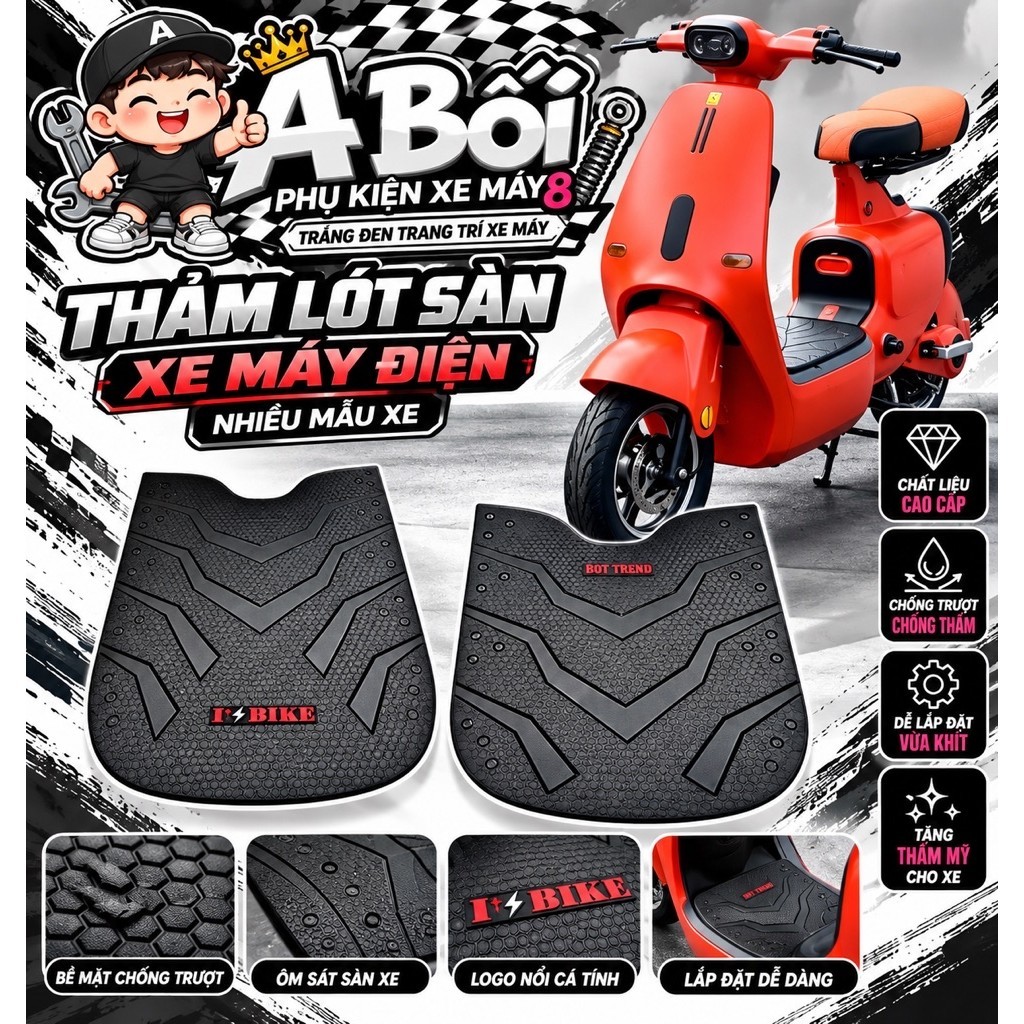 Thảm lót sàn xe điện Hot trend, thảm để chân xe điện K1,V1,Z3,T1,VC,Mono,Slay, lót sàn cao su xe điện