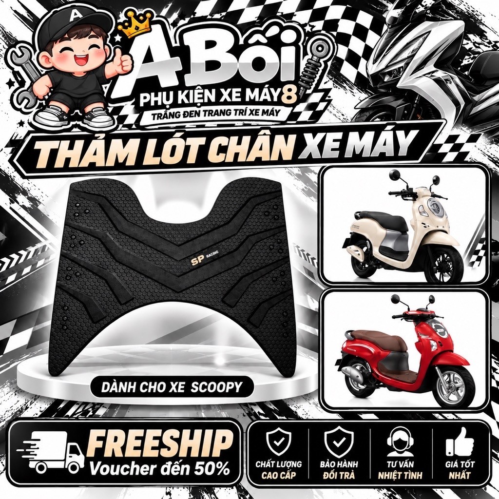 thảm xe Scoopy, thảm lót chân xe scoopy, thảm lót sàn xe scoopy dày
